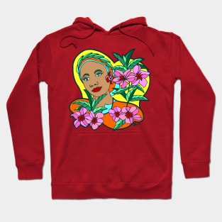 Pink Floral Portrait Hoodie